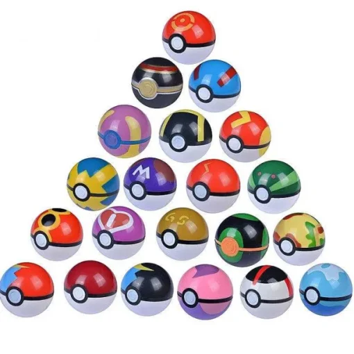 Pkm.store Pokeball & Pokebälle-4 Bis 20 Pokebälle Mit Pokemon Figuren Im Set (Zufallige Wahl)