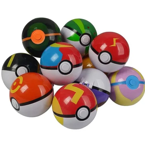 Pkm.store Pokeball & Pokebälle-4 Bis 20 Pokebälle Mit Pokemon Figuren Im Set (Zufallige Wahl)