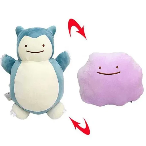 Pkm.store Pokemon Kuscheltiere-2 In 1 Snorlax / Ditto Transformer Plusch Figur (Ca. 30Cm)