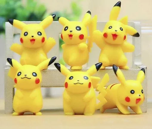 Pkm.store Pokemon Figuren-6 Pikachu Pvc Pokeball Figuren (Ca.4 Cm)