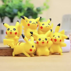 Pkm.store Pokemon Figuren-6 Pikachu Pvc Pokeball Figuren (Ca.4 Cm)