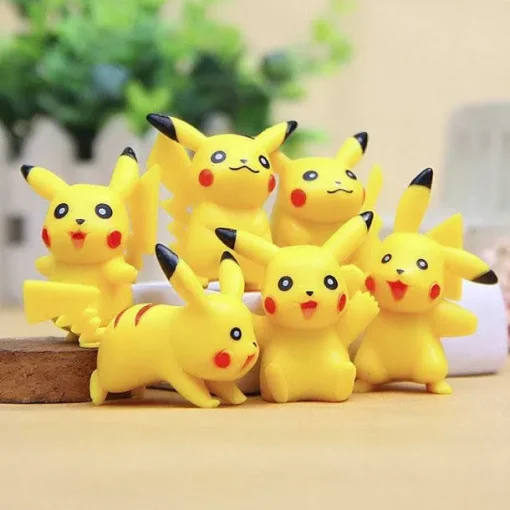 Pkm.store Pokemon Figuren-6 Pikachu Pvc Pokeball Figuren (Ca.4 Cm)