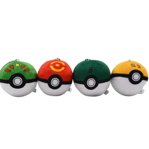 Pkm.store Pokemon Kuscheltiere-15 Stk. Pokemon Ball Plusch Keychain Masterball Kollektion