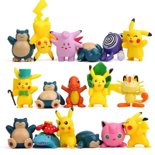 Pkm.store Pokemon Figuren-17 Stk. Pokemon Figuren Set: Pikachu Jigglypuff Uvm.
