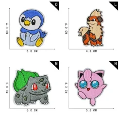 Pkm.store Sonstiges Merchandise-16 Stk. Pokemon Stoff-Patches Zum Aufnahen