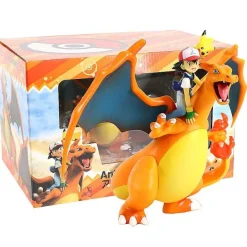 Pkm.store Pokemon Spielzeug-Ash Ketchum & Charizard / Glurak Lizardon Sammel Figur Pokemon