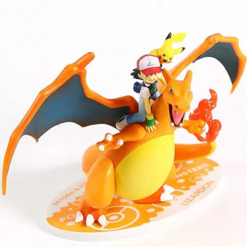 Pkm.store Pokemon Spielzeug-Ash Ketchum & Charizard / Glurak Lizardon Sammel Figur Pokemon