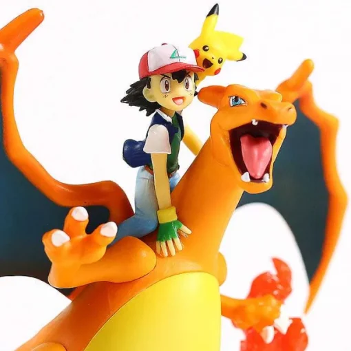 Pkm.store Pokemon Spielzeug-Ash Ketchum & Charizard / Glurak Lizardon Sammel Figur Pokemon