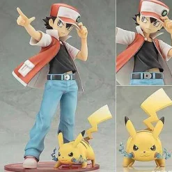 Pkm.store Pokemon Figuren-Ash Ketchum & Pikachu Pokemon Figuren Set (Ca. 15Cm)