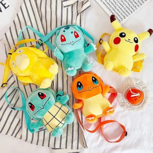 Pkm.store Sonstiges Merchandise-Bisasam Bulbasaur, Pikachu, Enton, Glumanda Plusch Kleine Tasche Rucksack