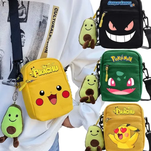 Pkm.store Sonstiges Merchandise-Canvas Pokemon Messenger Tasche, Slingbag Umhangetasche In Vielen Motiven