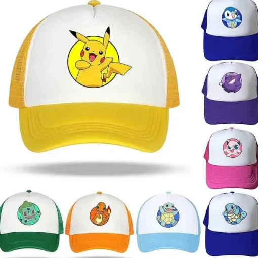 Pkm.store Pokemon Mützen & Caps-Coole Sommer Baseball Caps Mit Pikachu Und Pokemon Motiven