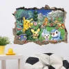 Pkm.store Detektiv Pikachu-3D Pokemon Detektiv Pikachu Wand Sticker (45Cm*60Cm)