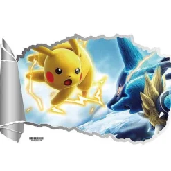 Pkm.store Detektiv Pikachu-3D Pokemon Detektiv Pikachu Wand Sticker (45Cm*60Cm)