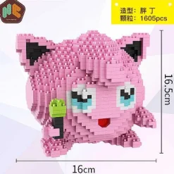 Pkm.store Pokemon Bausteine-Detektiv Pikachu Baustein-Modell (15Cm X 15Cm X 15Cm)