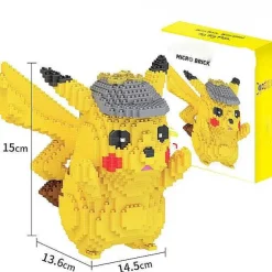 Pkm.store Detektiv Pikachu-Detektiv Pikachu Mit Mutze 3D Bausatz, 1400 Steine