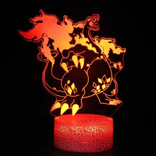 Pkm.store Pokemon Lampen & Nachtlichter-Dynamax Glurak Charizard 3D Lampe Nachtlicht