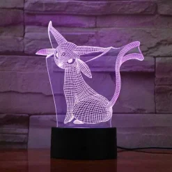 Pkm.store Pokemon Lampen & Nachtlichter-Eevee / Evoli 3D Led Lampe (9 Motive) Nachtlicht, Tischlampe
