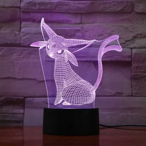 Pkm.store Pokemon Lampen & Nachtlichter-Eevee / Evoli 3D Led Lampe (9 Motive) Nachtlicht, Tischlampe