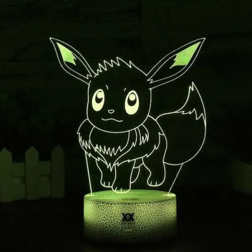Pkm.store Pokemon Lampen & Nachtlichter-Eevee / Evoli 3D Led Lampe (9 Motive) Nachtlicht, Tischlampe