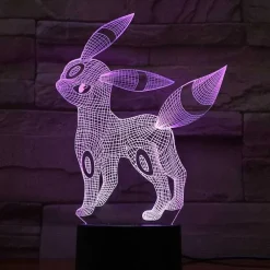 Pkm.store Pokemon Lampen & Nachtlichter-Eevee / Evoli 3D Led Lampe (9 Motive) Nachtlicht, Tischlampe