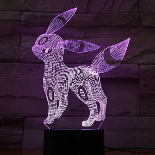 Pkm.store Pokemon Lampen & Nachtlichter-Eevee / Evoli 3D Led Lampe (9 Motive) Nachtlicht, Tischlampe