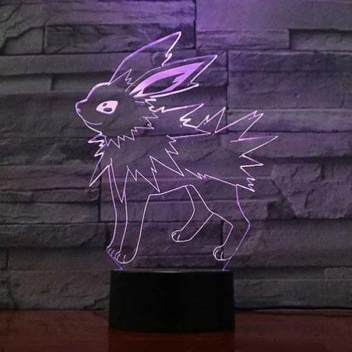 Pkm.store Pokemon Lampen & Nachtlichter-Eevee / Evoli 3D Led Lampe (9 Motive) Nachtlicht, Tischlampe
