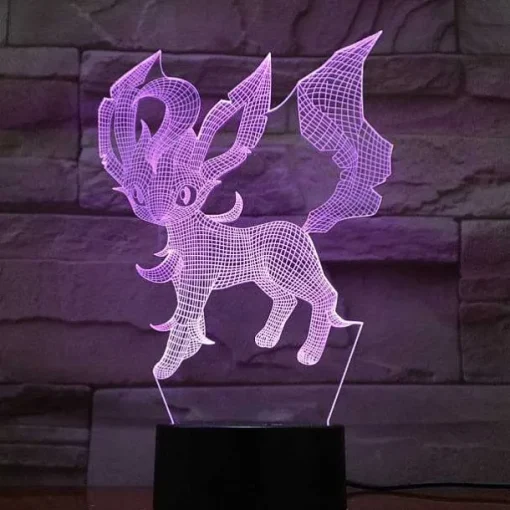 Pkm.store Pokemon Lampen & Nachtlichter-Eevee / Evoli 3D Led Lampe (9 Motive) Nachtlicht, Tischlampe