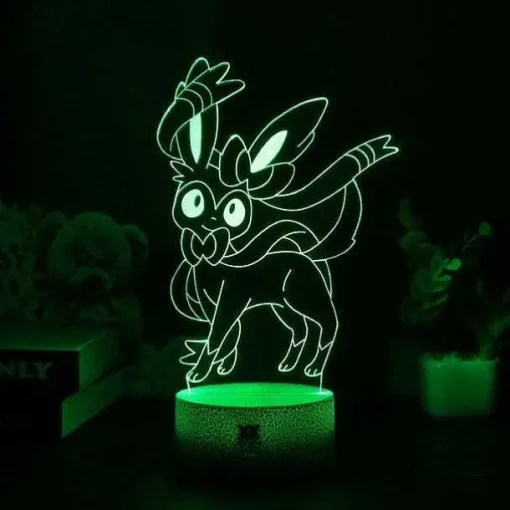 Pkm.store Pokemon Lampen & Nachtlichter-Eevee / Evoli 3D Led Lampe (9 Motive) Nachtlicht, Tischlampe