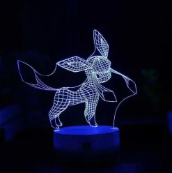Pkm.store Pokemon Lampen & Nachtlichter-Eevee / Evoli 3D Led Lampe (9 Motive) Nachtlicht, Tischlampe
