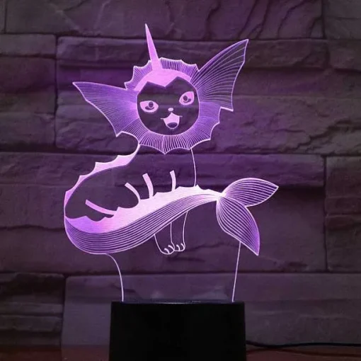 Pkm.store Pokemon Lampen & Nachtlichter-Eevee / Evoli 3D Led Lampe (9 Motive) Nachtlicht, Tischlampe