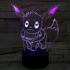 Pkm.store Pokemon Lampen & Nachtlichter-Eevee / Evoli 3D Led Lampe (9 Motive) Nachtlicht, Tischlampe