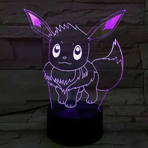 Pkm.store Pokemon Lampen & Nachtlichter-Eevee / Evoli 3D Led Lampe (9 Motive) Nachtlicht, Tischlampe