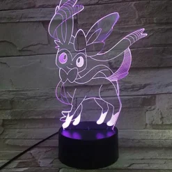 Pkm.store Pokemon Lampen & Nachtlichter-Eevee / Evoli 3D Led Lampe (9 Motive) Nachtlicht, Tischlampe
