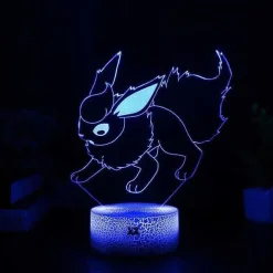 Pkm.store Pokemon Lampen & Nachtlichter-Eevee / Evoli 3D Led Lampe (9 Motive) Nachtlicht, Tischlampe