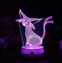 Pkm.store Pokemon Lampen & Nachtlichter-Eevee / Evoli 3D Led Lampe (9 Motive) Nachtlicht, Tischlampe