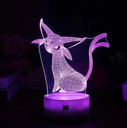 Pkm.store Pokemon Lampen & Nachtlichter-Eevee / Evoli 3D Led Lampe (9 Motive) Nachtlicht, Tischlampe