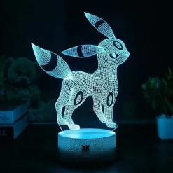 Pkm.store Pokemon Lampen & Nachtlichter-Eevee / Evoli 3D Led Lampe (9 Motive) Nachtlicht, Tischlampe