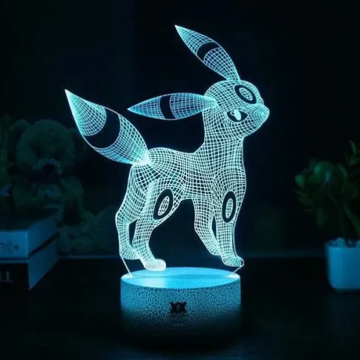 Pkm.store Pokemon Lampen & Nachtlichter-Eevee / Evoli 3D Led Lampe (9 Motive) Nachtlicht, Tischlampe