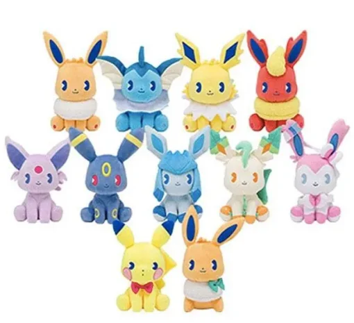 Pkm.store Pokemon Kuscheltiere-Eevee / Evoli Kawaii Plusch Pokemon (Vaporeon Espeon Umbreon Leafeon)