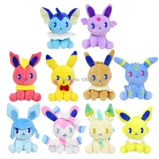 Pkm.store Pokemon Kuscheltiere-Eevee / Evoli Kawaii Plusch Pokemon (Vaporeon Espeon Umbreon Leafeon)
