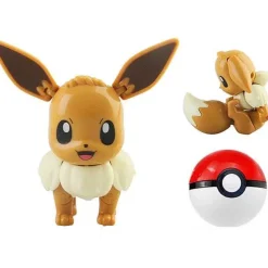 Pkm.store Pokemon Spielzeug-Eevee / Evoli Pokemon Poke Ball Set Mit Figur Spielzeug