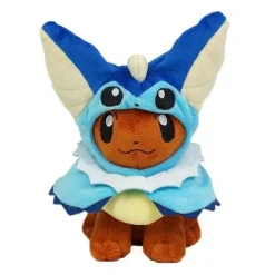 Pkm.store Pokemon Kuscheltiere-Eevee Plusch Mit Poncho - Umbreon, Espeon, Jolteon, Vaporeon, Sylveon, Flareon (Ca. 20Cm)