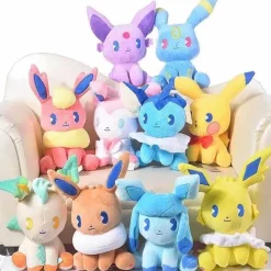 Pkm.store Pokemon Kuscheltiere-10Er Set Evoli Entwicklungen Kuscheltiere (Ca. 17Cm)