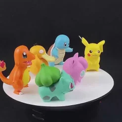 Pkm.store Pokemon Figuren-6Er Set Pokemon Figuren: Pikachu, Pummeluff, Schiggy, Bisasam, Enton Und Glumanda