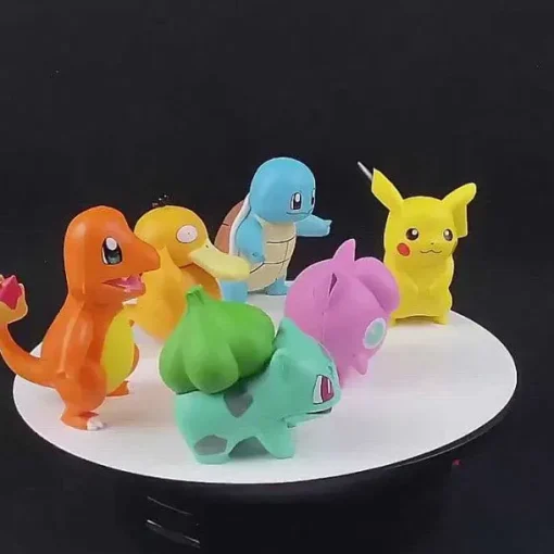 Pkm.store Pokemon Figuren-6Er Set Pokemon Figuren: Pikachu, Pummeluff, Schiggy, Bisasam, Enton Und Glumanda