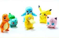 Pkm.store Pokemon Figuren-6Er Set Pokemon Figuren: Pikachu, Pummeluff, Schiggy, Bisasam, Enton Und Glumanda