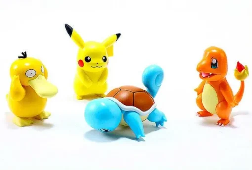 Pkm.store Pokemon Figuren-6Er Set Pokemon Figuren: Pikachu, Pummeluff, Schiggy, Bisasam, Enton Und Glumanda