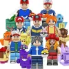 Pkm.store Pokemon Spielzeug-8Er Set Pokemon Go Trainer & Pokemon Baustein Figuren