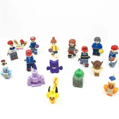 Pkm.store Pokemon Bausteine-8Er Set Pokemon Go Trainer & Pokemon Baustein Figuren